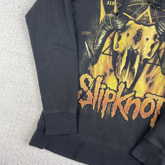 VTG Y2K Goth Slipknot Metal Band Women’s Hoodie Distressed Sweatshirt Size M - Picture 4 of 16